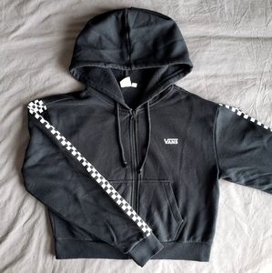 Vans checkered zip-up hooded sweatshirt